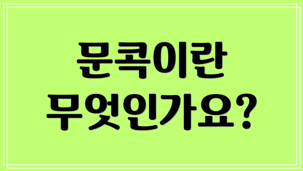 문콕이란 무엇인가요?