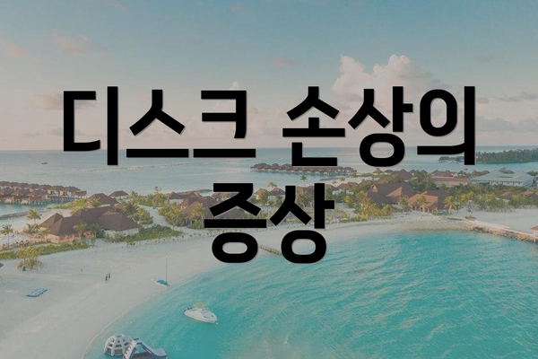 디스크 손상의 증상