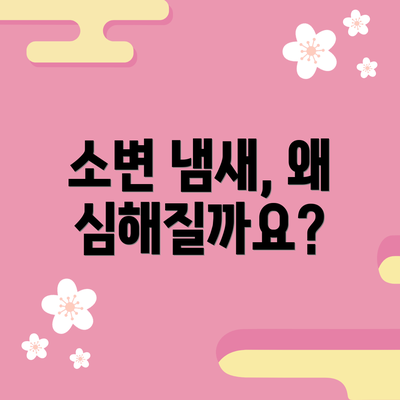 소변 냄새, 왜 심해질까요?
