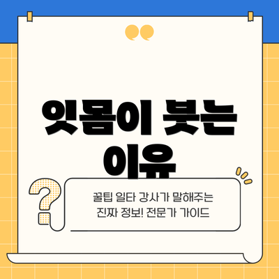 잇몸이 붓는 이유