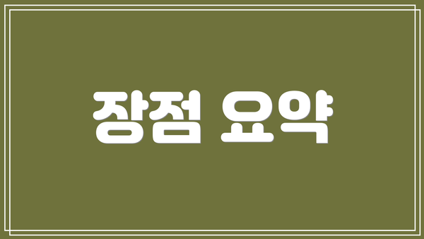 장점 요약