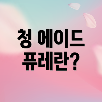 청 에이드 퓨레란?