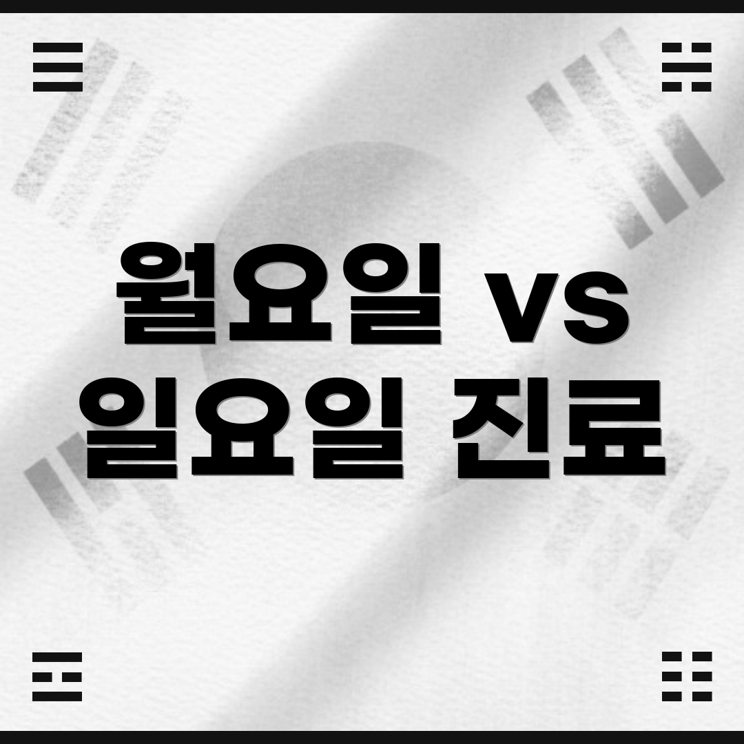 월요일 vs 일요일 진료
