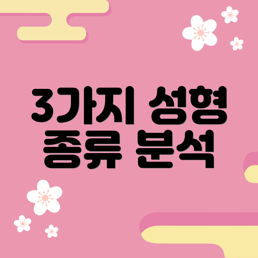 3가지 성형 종류 분석