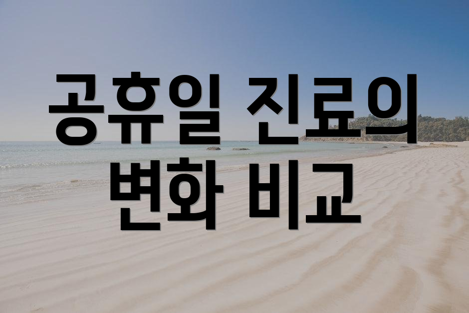 공휴일 진료의 변화 비교