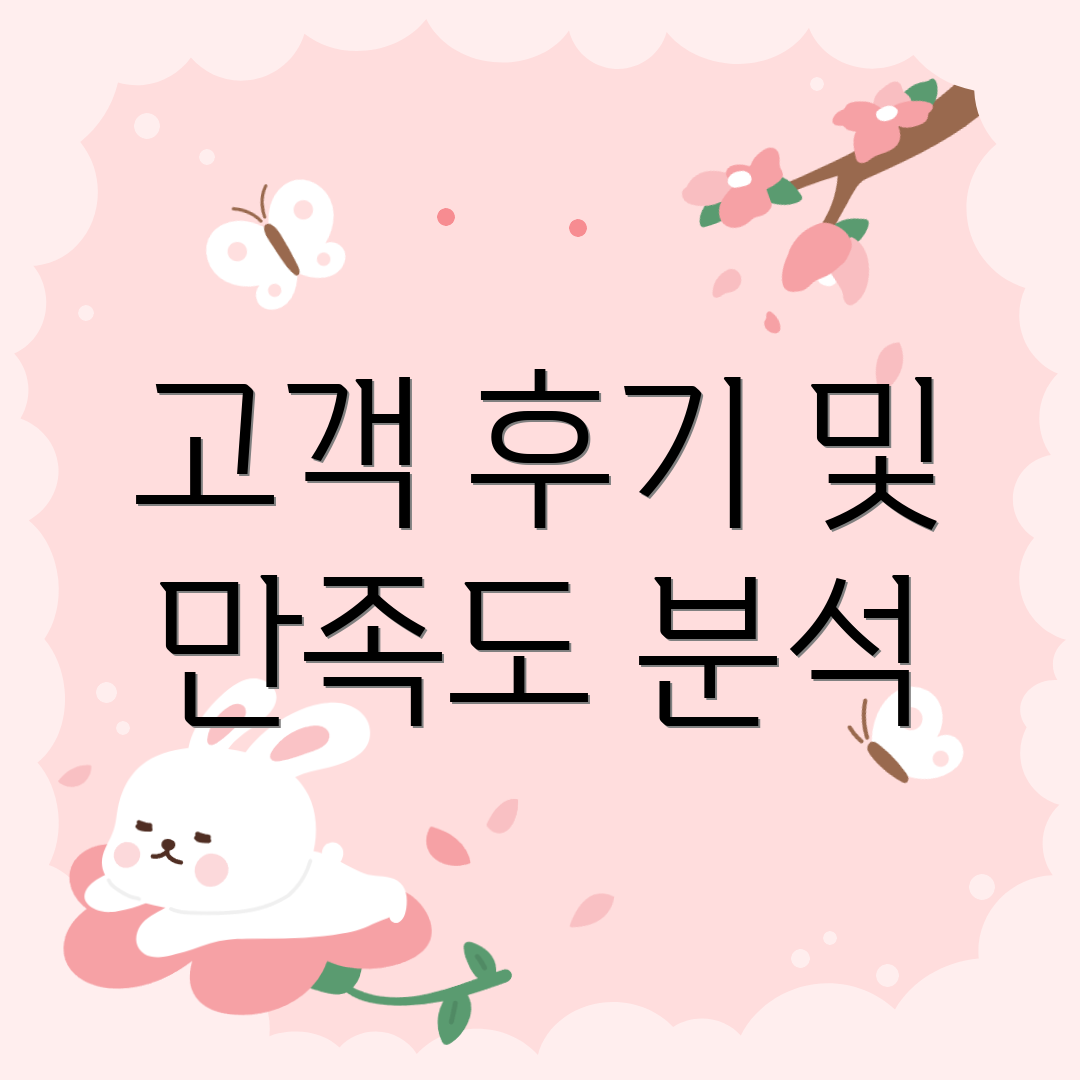 고객 후기 및 만족도 분석