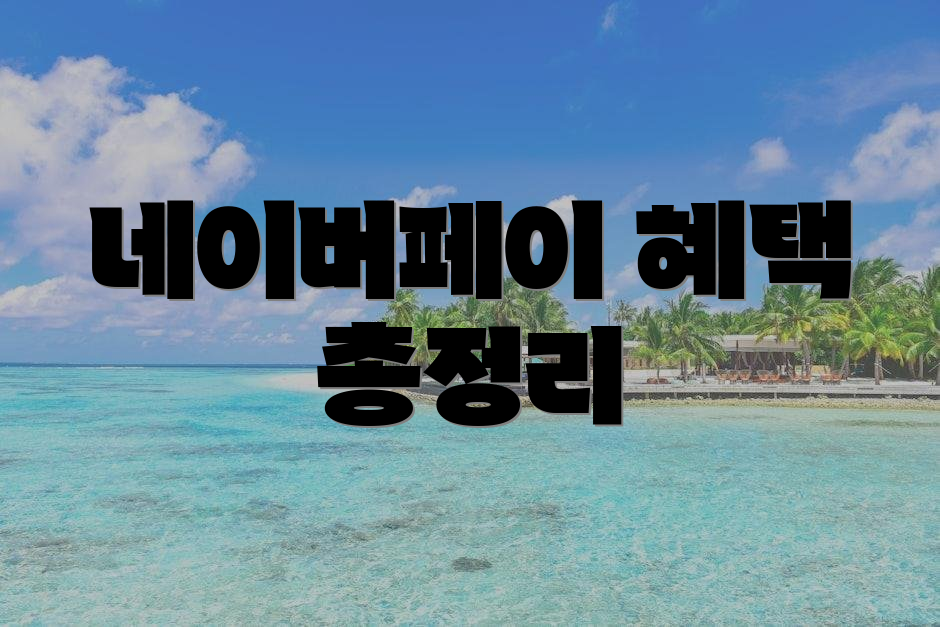 네이버페이 혜택 총정리