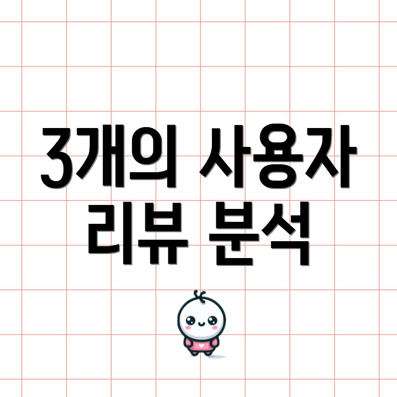 3개의 사용자 리뷰 분석